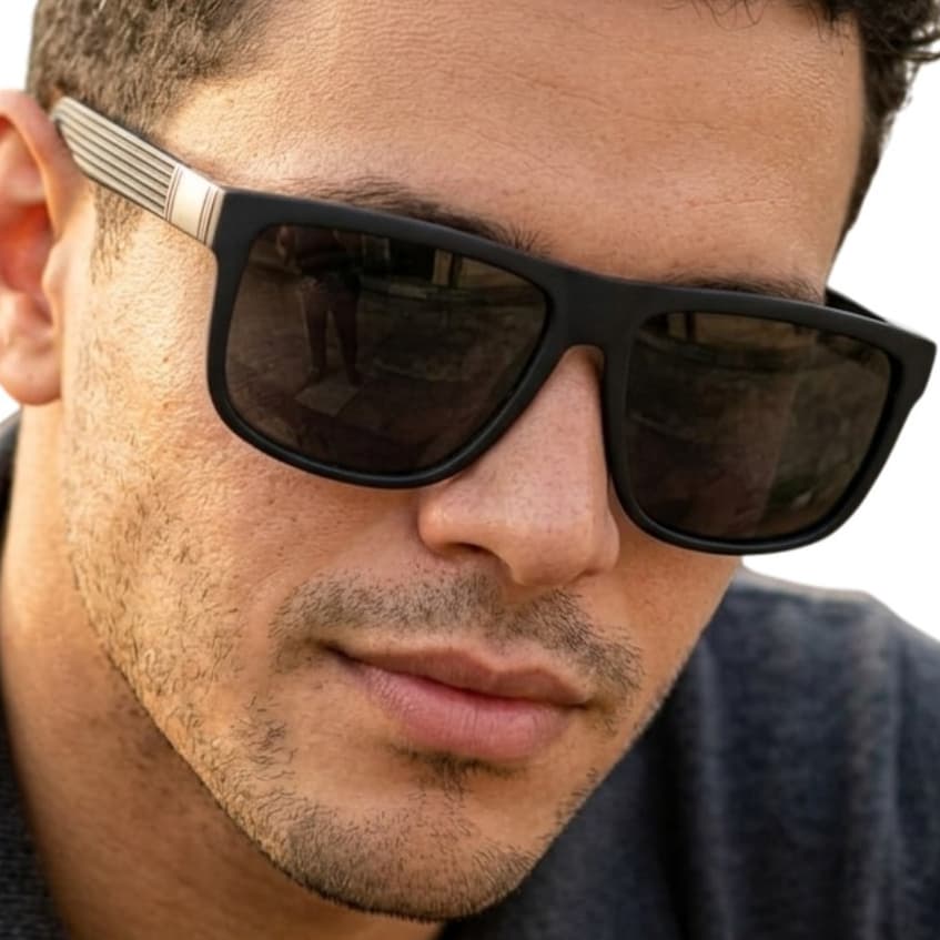 Óculos de Sol Masculino e Feminino Quadrado Clássico UV400 Conforto, Estilo, Moderno, Proteção MD-62