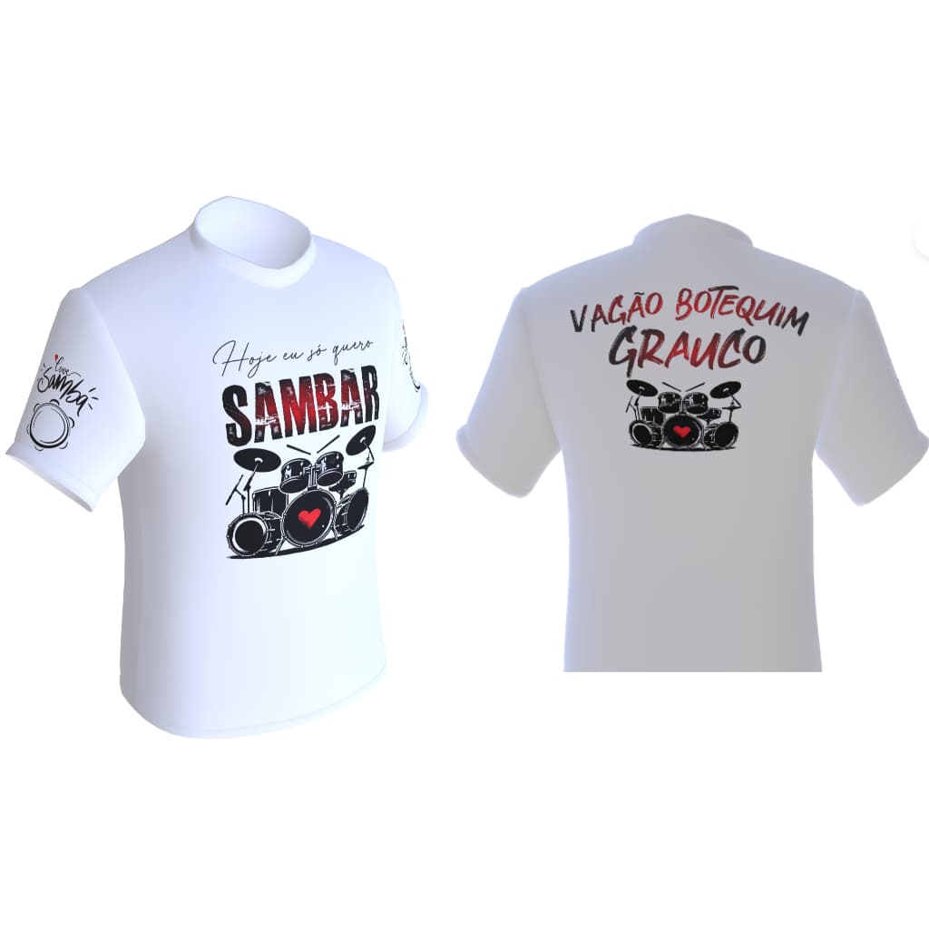 1 Camisa Bateria / 1 Camisa Violão / 1 Camisa Cavaquinho
