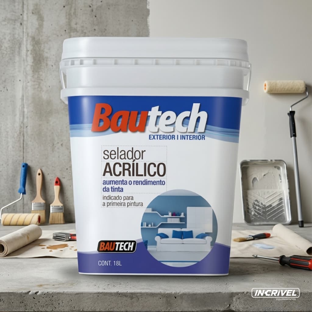 Selador Acrílico 18L Paredes Fundo Pintura Proteção Anti Mofo Concreto Muros Rebocos Novos Reforma