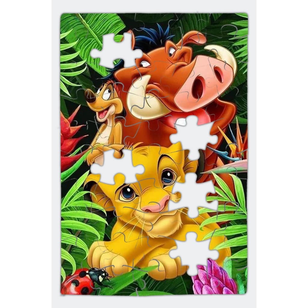Quebra-Cabeça Disney Rei Leão-Simba desenho animado menino e menina 50 peças divertido e educativo