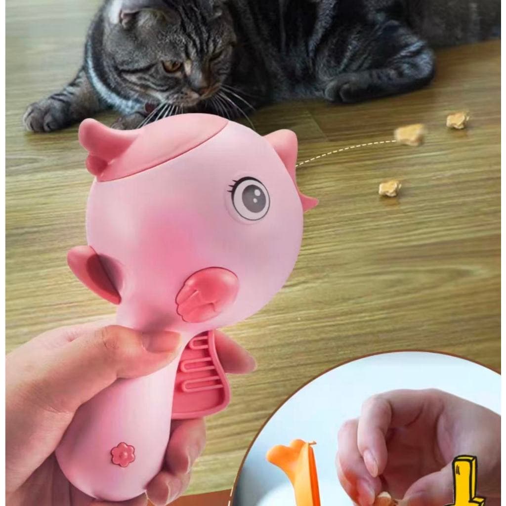 Brinquedo para Gatos Interativo com Laser Lançador de Petiscos Pet Toy Anti Estresse