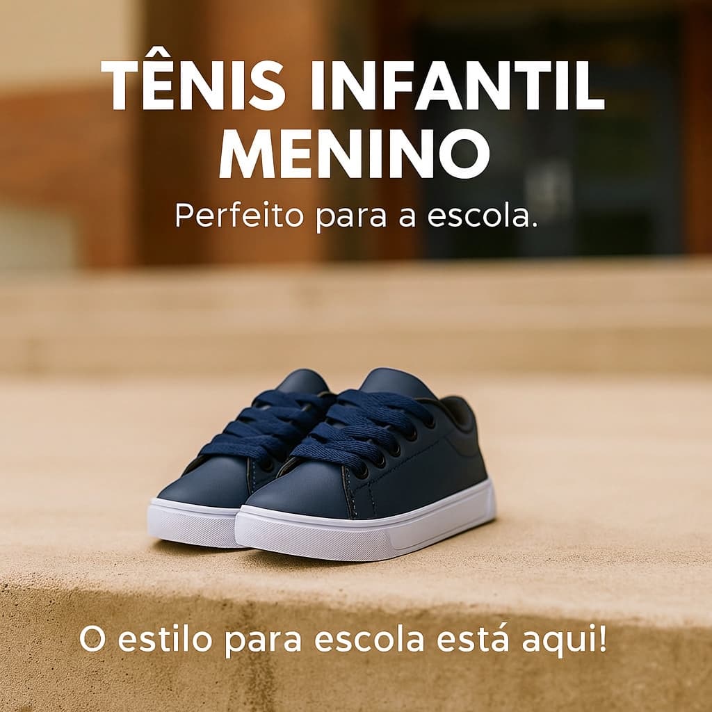 Tênis De Menino Azul Infantil | Perfeito Para Escola, Leve e Resistente Do 25 ao 36 | GARANTA JÁ!