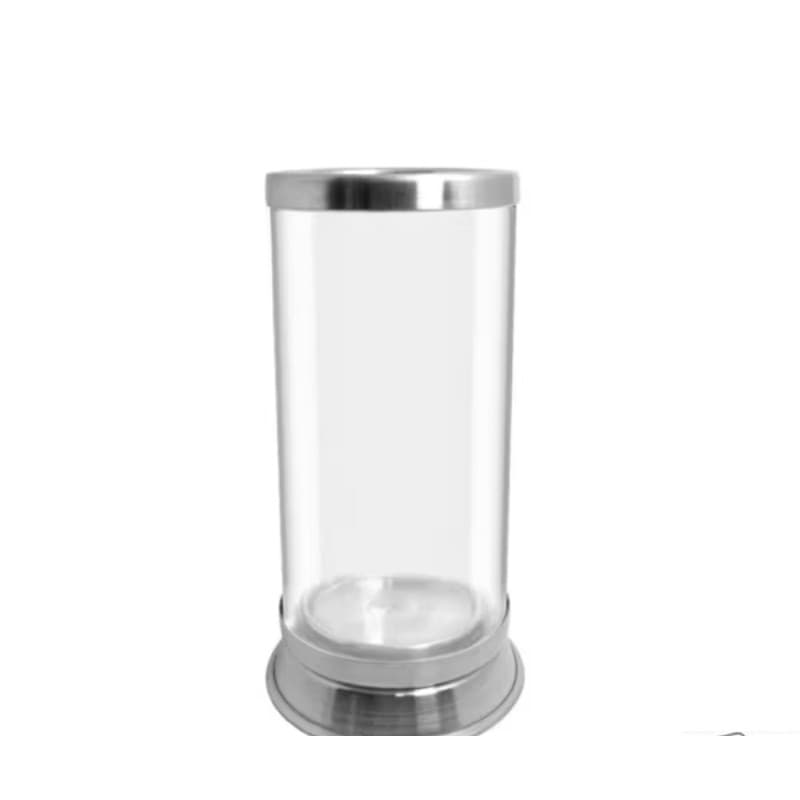 🕯️ Porta Vela Vidro 7 Dias 18cm | Base Alumínio | Suporte para Velas 🕯️