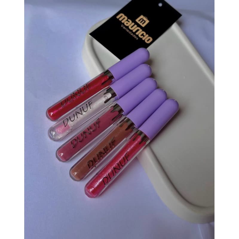 The lip gloss set kit c/ 5 cores a prova d’água