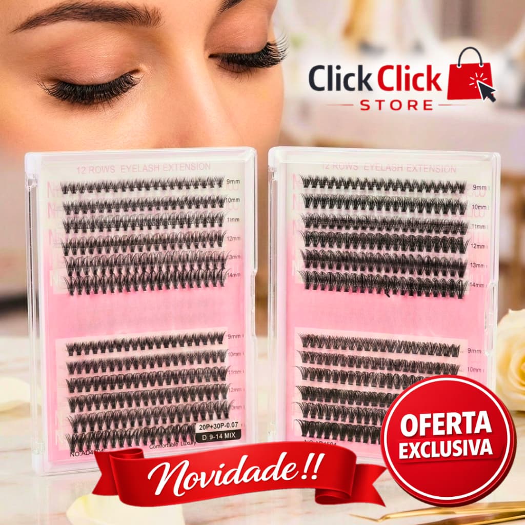 Cílios Postiços Lash Beauty Mix 9-14mm 20P 30P 40P 50P Extensão de Cílios