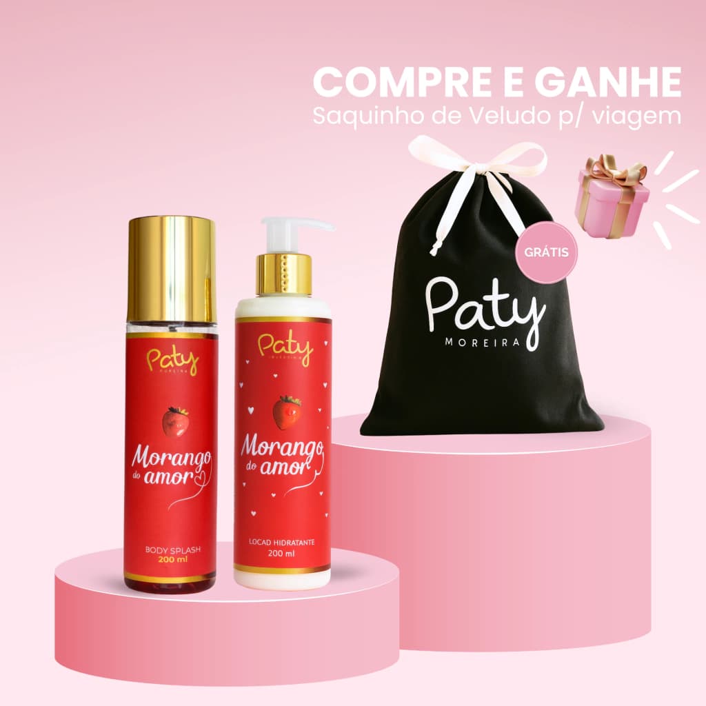 Kit Cheirinho de Morango - Body Splash e Hidratante