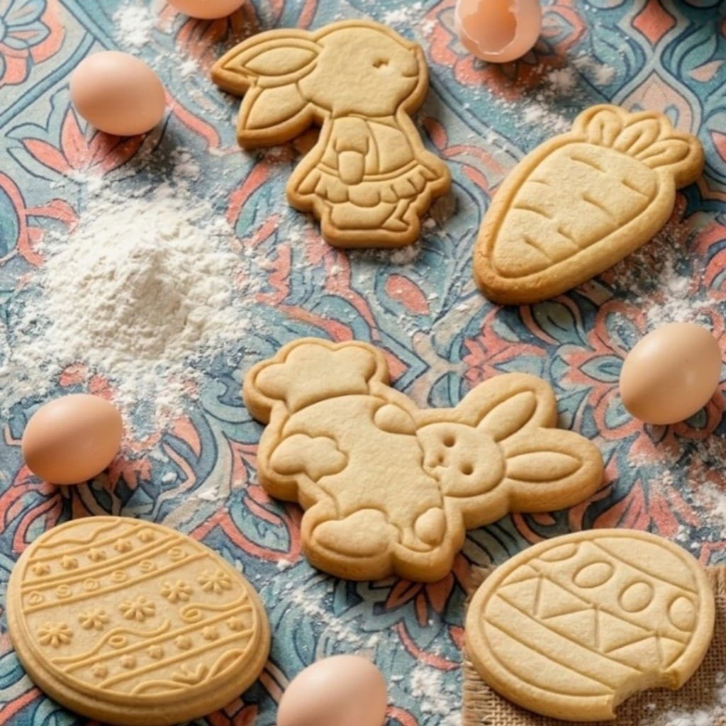 Kit Cortadores de Biscoito Páscoa 5 Peças Coelho Ovo Cenoura - Cortadores Personalizados Confeitaria