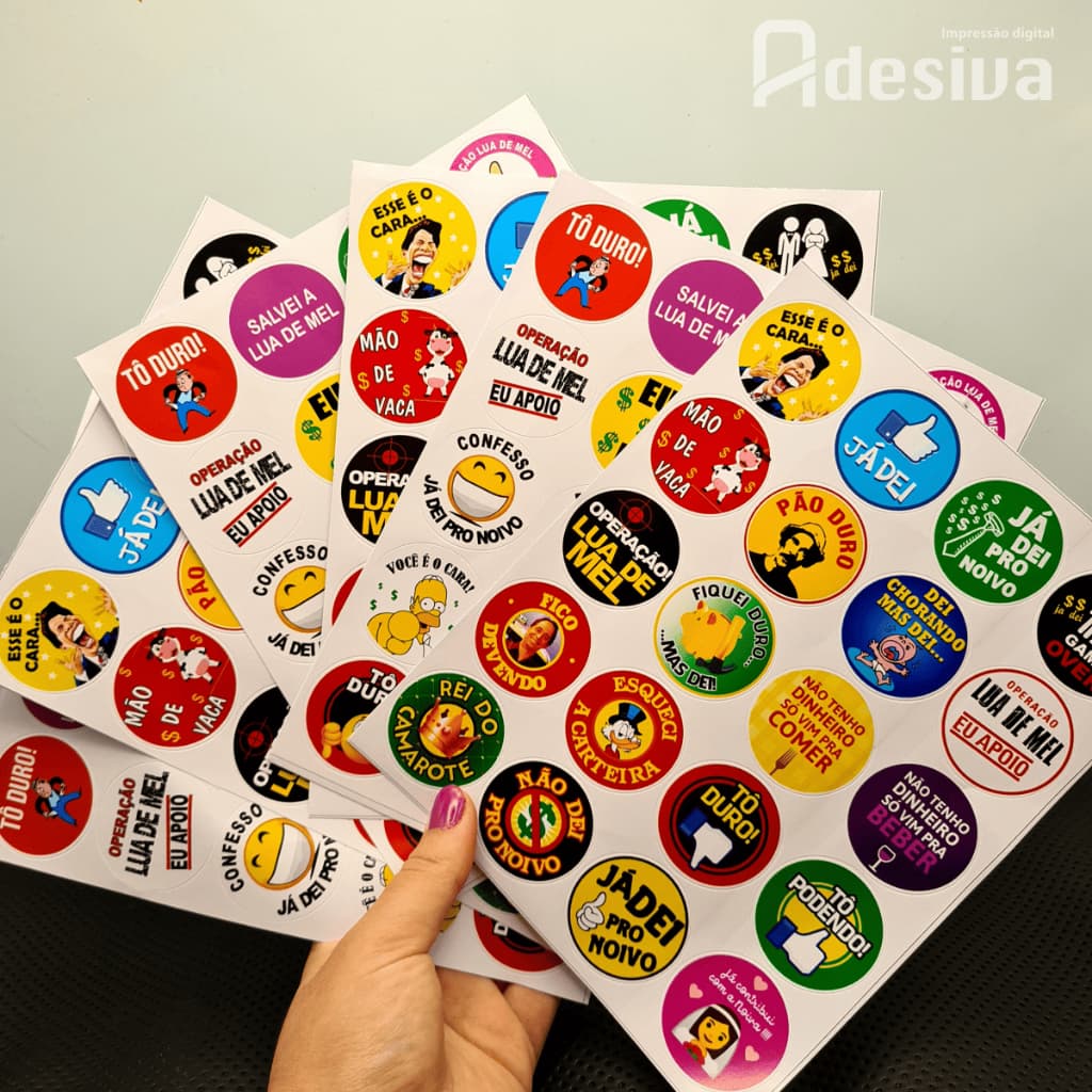 120 Adesivos Divertidos Hora da Gravata Noivo Casamento Lua de Mel 4x4cm