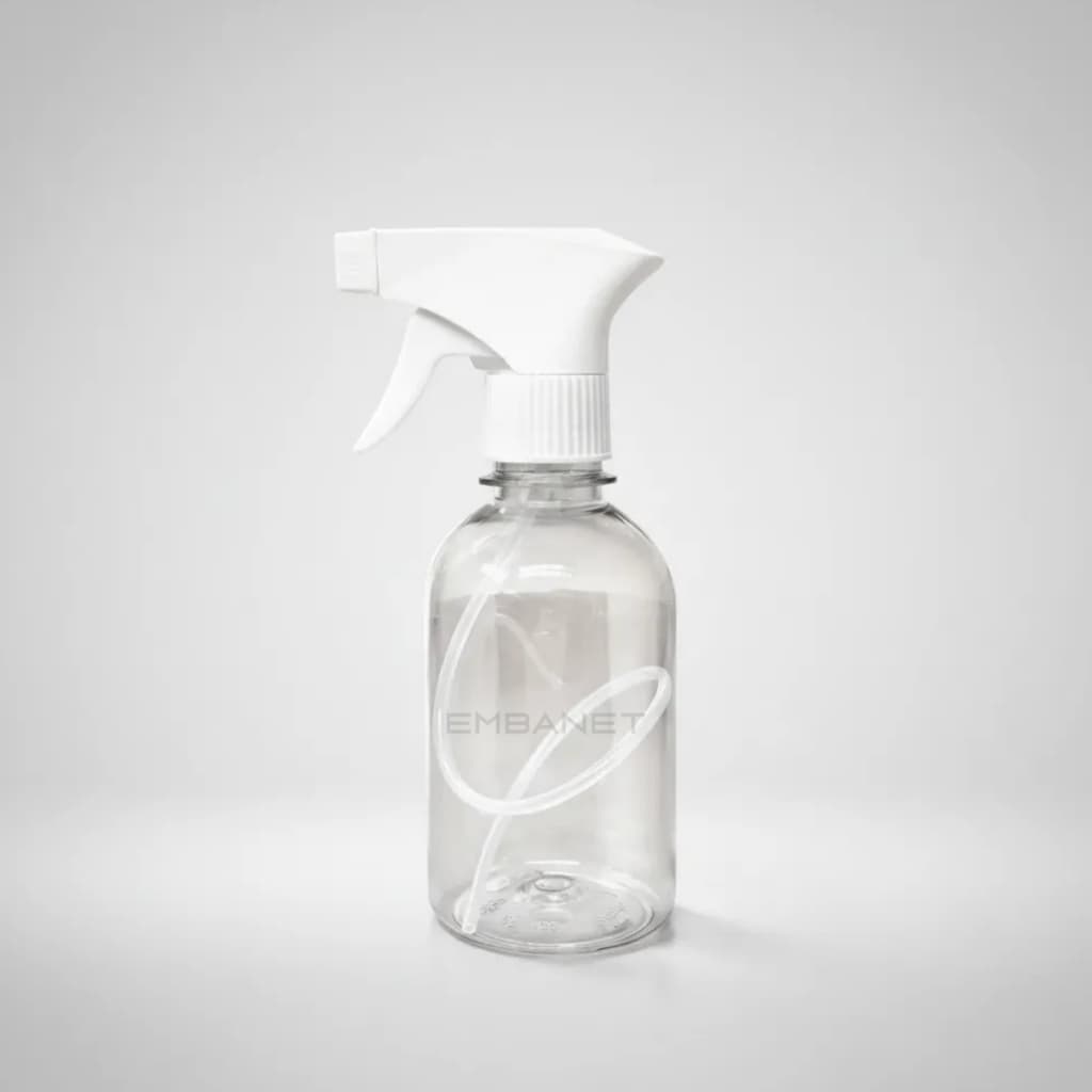 Borrifador Água Álcool Válvula Spray Gatilho 250ml Vazio 20u