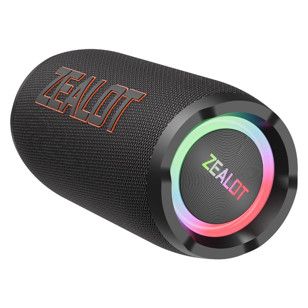 【Envio Imediato】Caixa de Som Bluetooth ZEALOT-S76 Boombox 60W | RGB, IPX5, 8000mAh, Alça de Ombro, TWS Stereo, BT 5.4