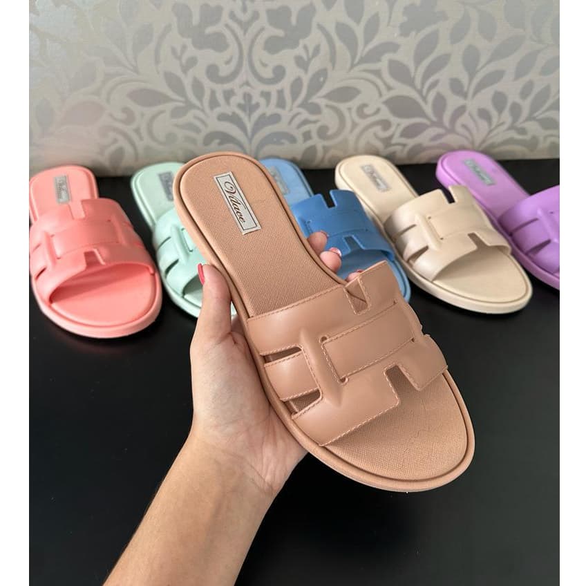 Chinelo Slide Sandalia Rasteira Feminina Elegante Confortavel