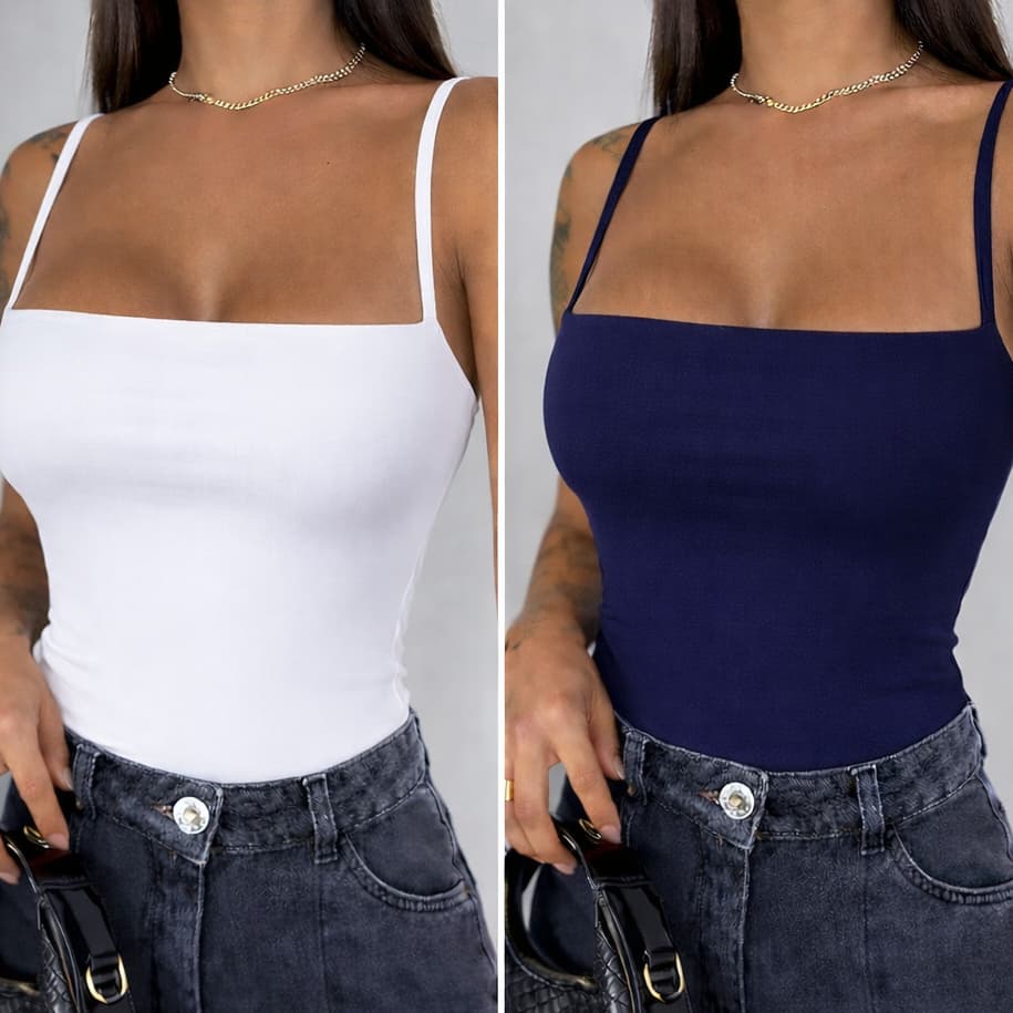 Kit 2 Body Collant Feminino Alcinha Suplex Premium Regata Confortável Tendência Moda.
