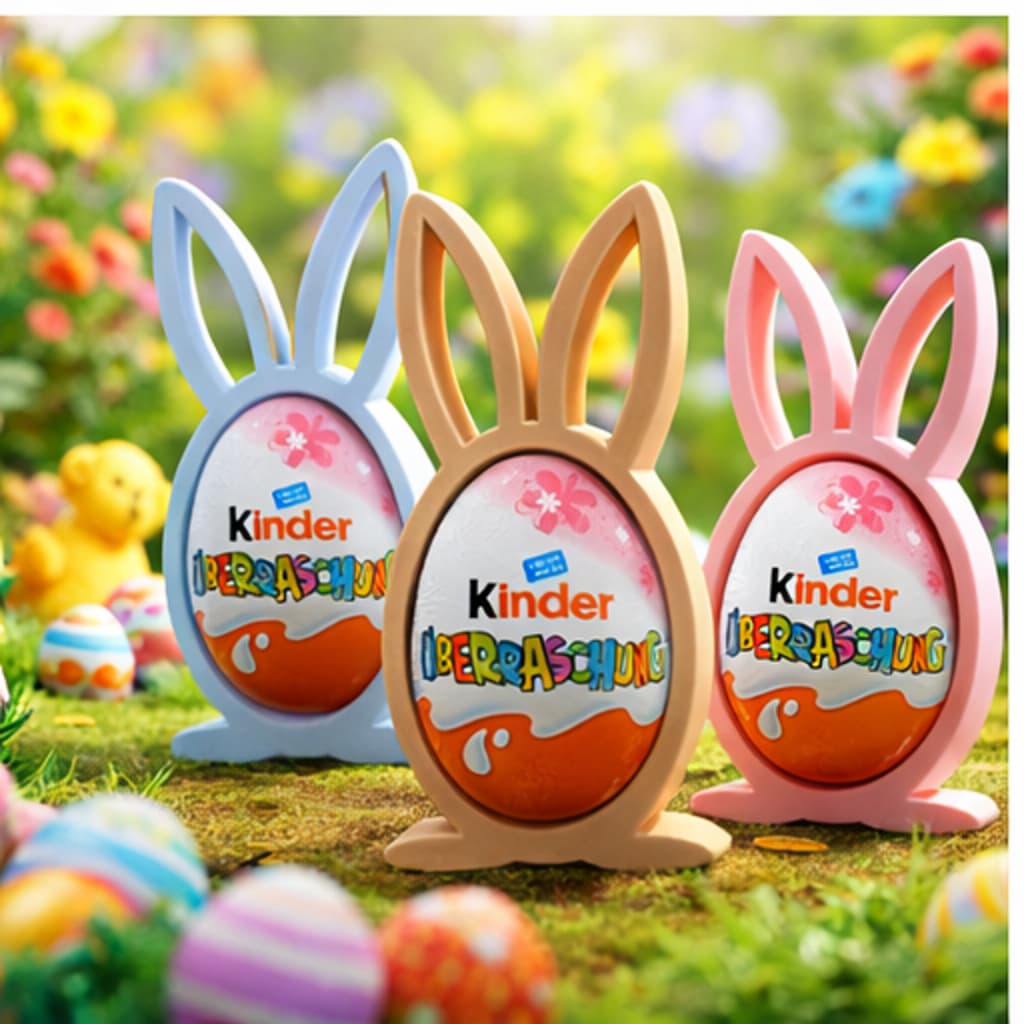 Suporte para Kinder Ovo em Formato de Coelho | Decoração de Páscoa Criativa | Porta Ovo Kinder Surpresa