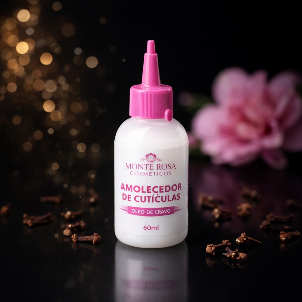 Amolecedor de Cutículas Monte Rosa 60ml Óleo de Cravo – Hidrata, Amacia e Facilita a Remoção