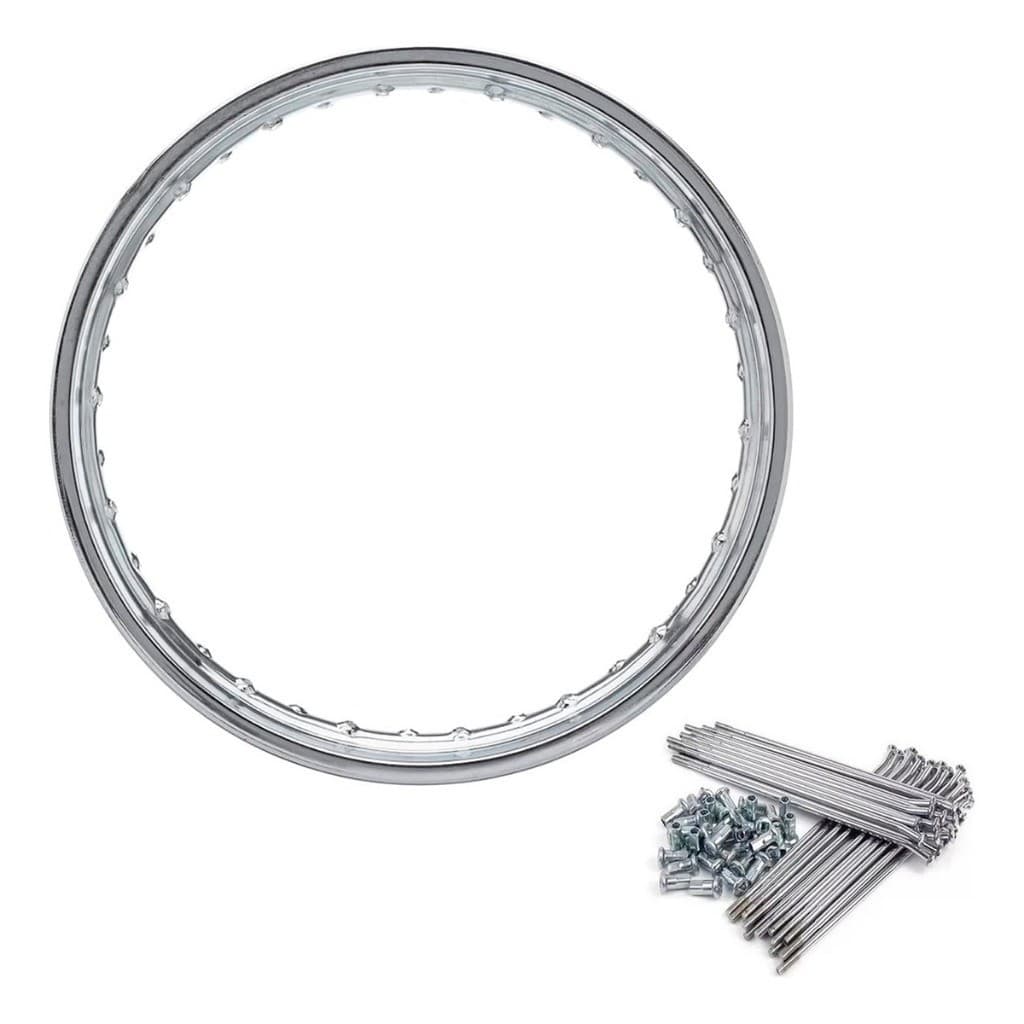 Aro 18 CG Traseiro Cromado + Jogo Raio 4mm Titan Fan 125 150 160 Start