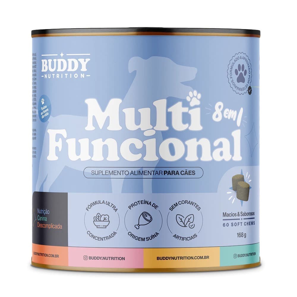 Suplemento Multi Funcional 8 em 1 para cães - Buddy Nutrition