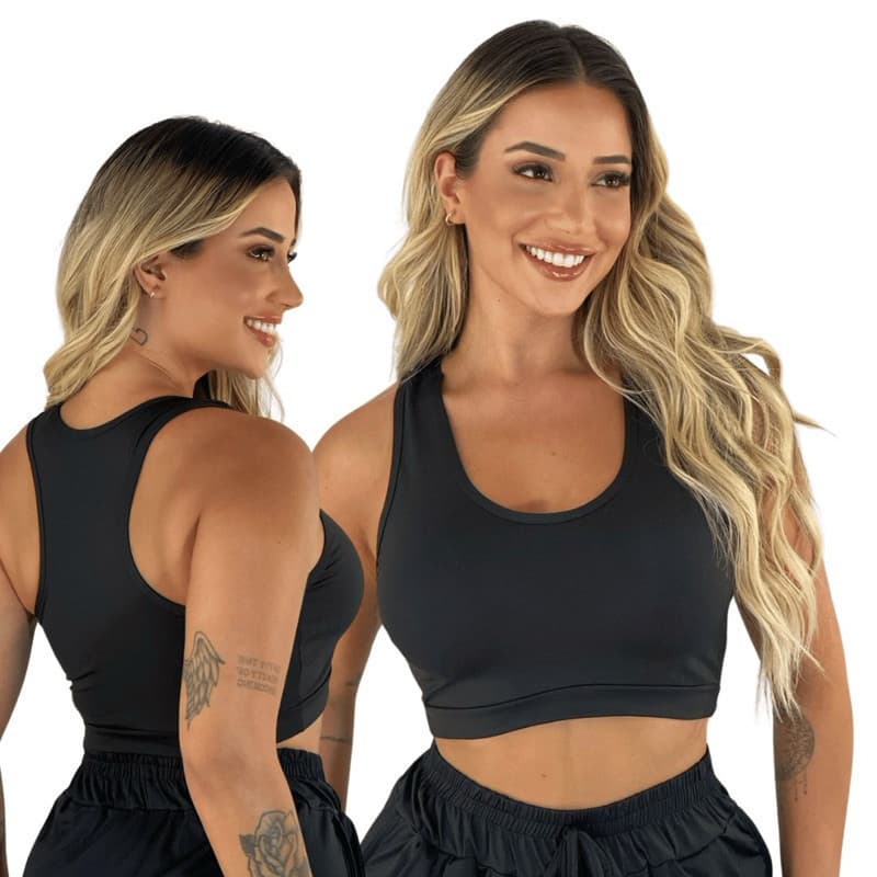Kit 2 Tops Academia Fitness Nadador Feminino – Sustentação nadador, Roupa de Treino