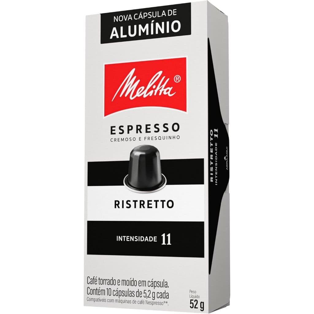 Capsula Melitta Ristretto - Intensidade 11 - Compatível Nespresso