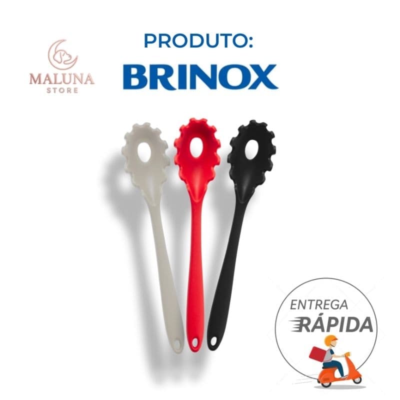 Pegador de Massa tipo Concha Silicone Brinox Ultra 28cm - Ideal para Espaguete e Servir Massas