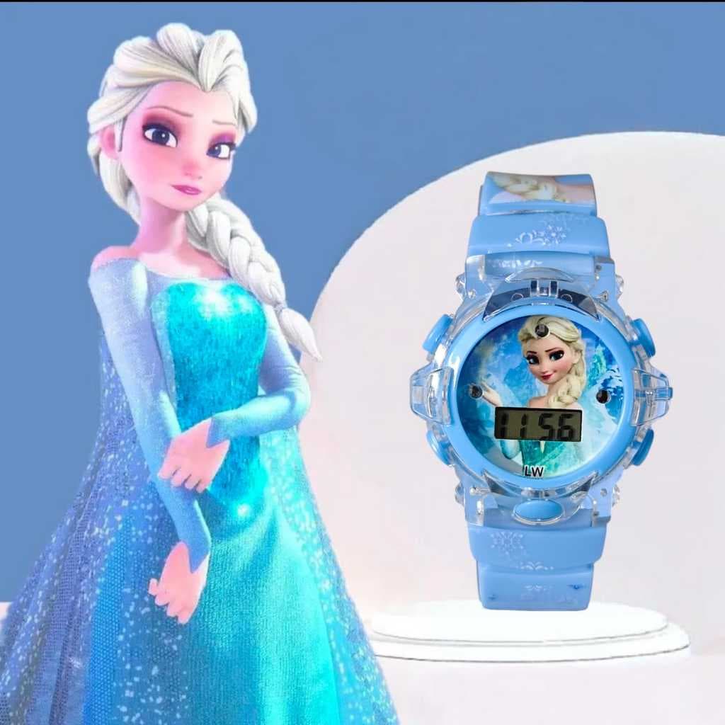 Relógio infantil personagem frozen e musical