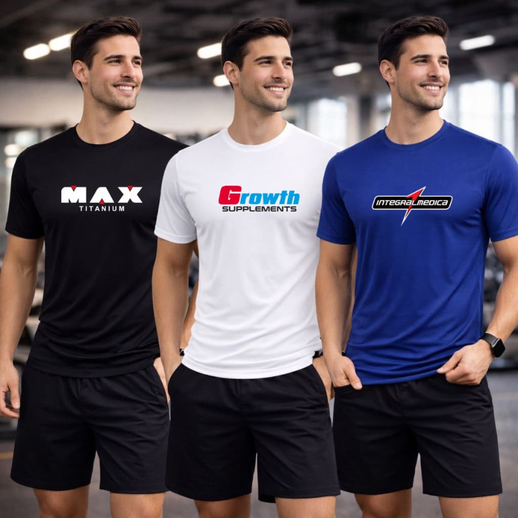 Kit 3 Camiseta Dray Fit Masculina Academia Treino Caminhada Fitness Casual Confortável Camisa