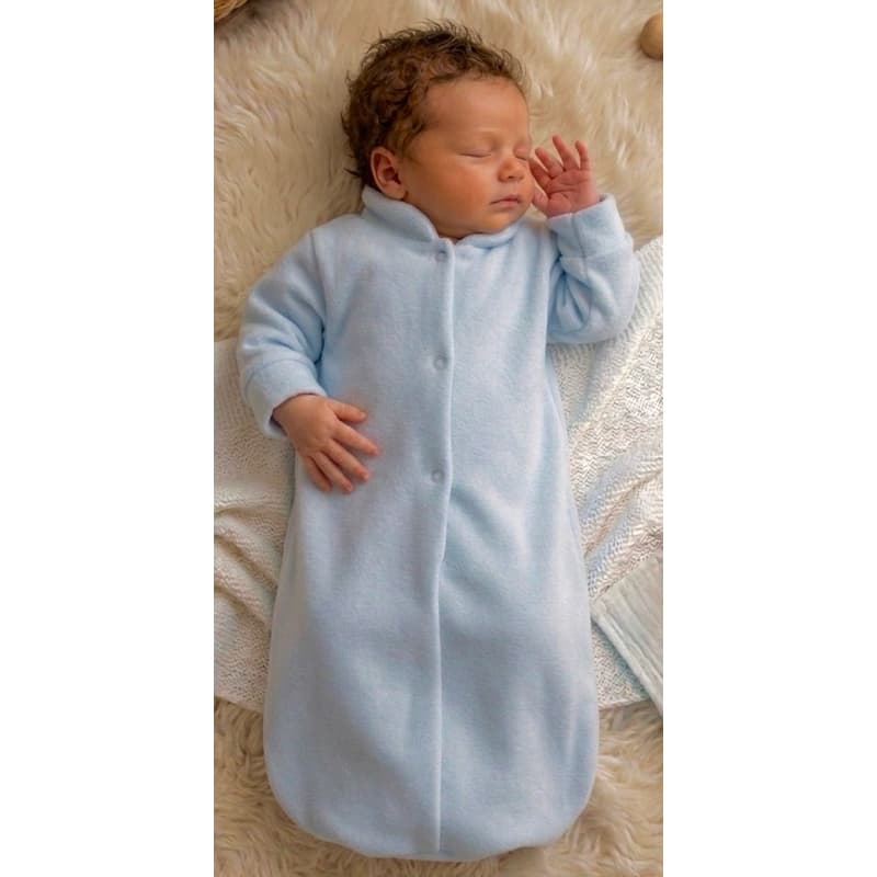 saquinho Saco De Dormir Para Bebê Com Mangas Soft Premium Azul ou Rosa Bebê