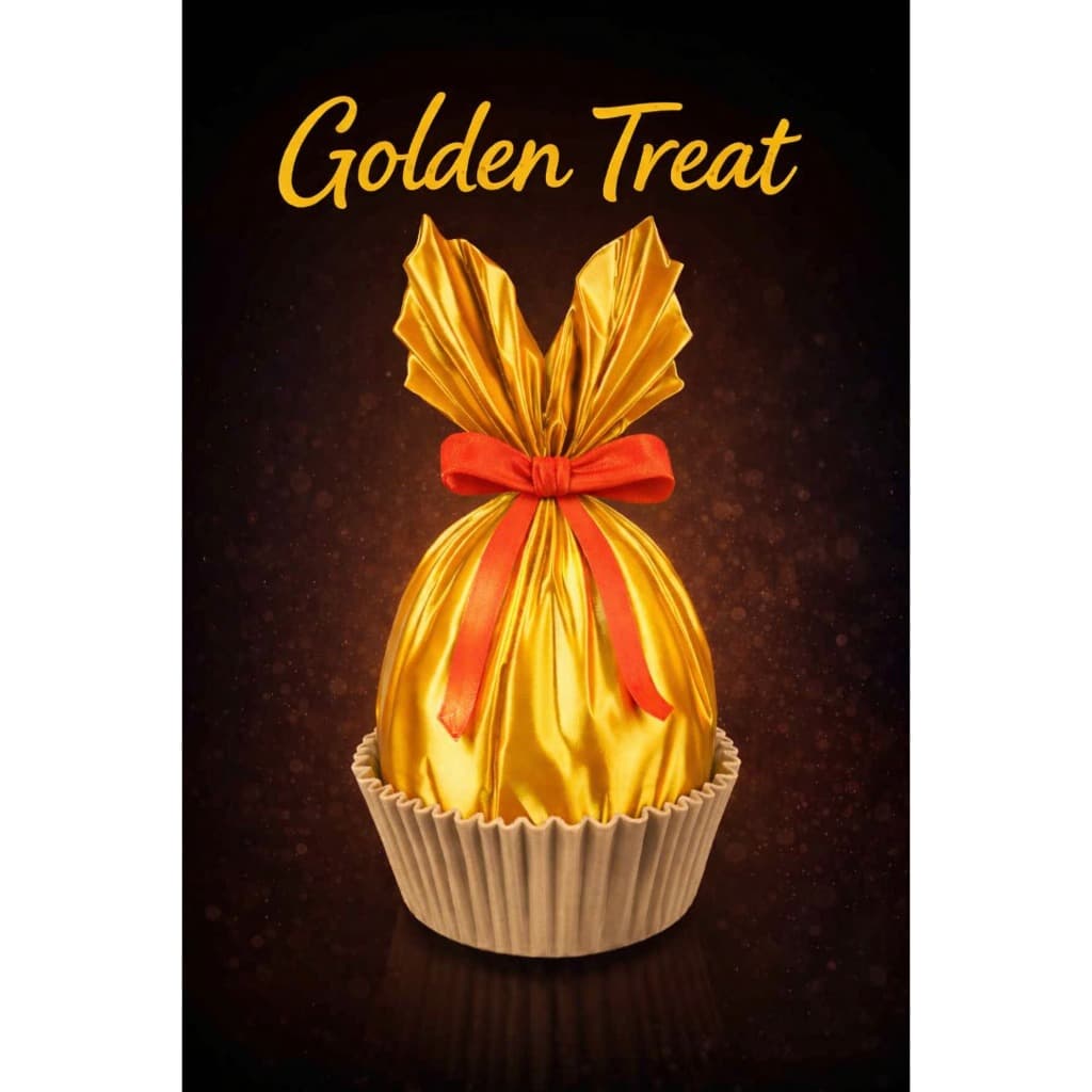 Recipiente para Bombons Elegante em 3D - Golden Treat
