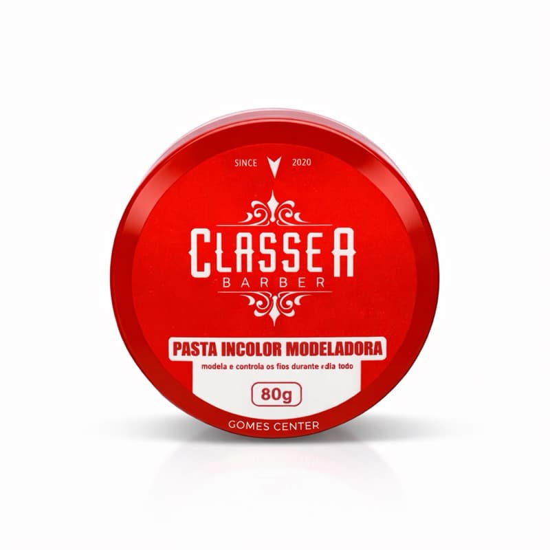 Pomada Modeladora Incolor Classe A 80g Fixação Forte Sem Resíduos