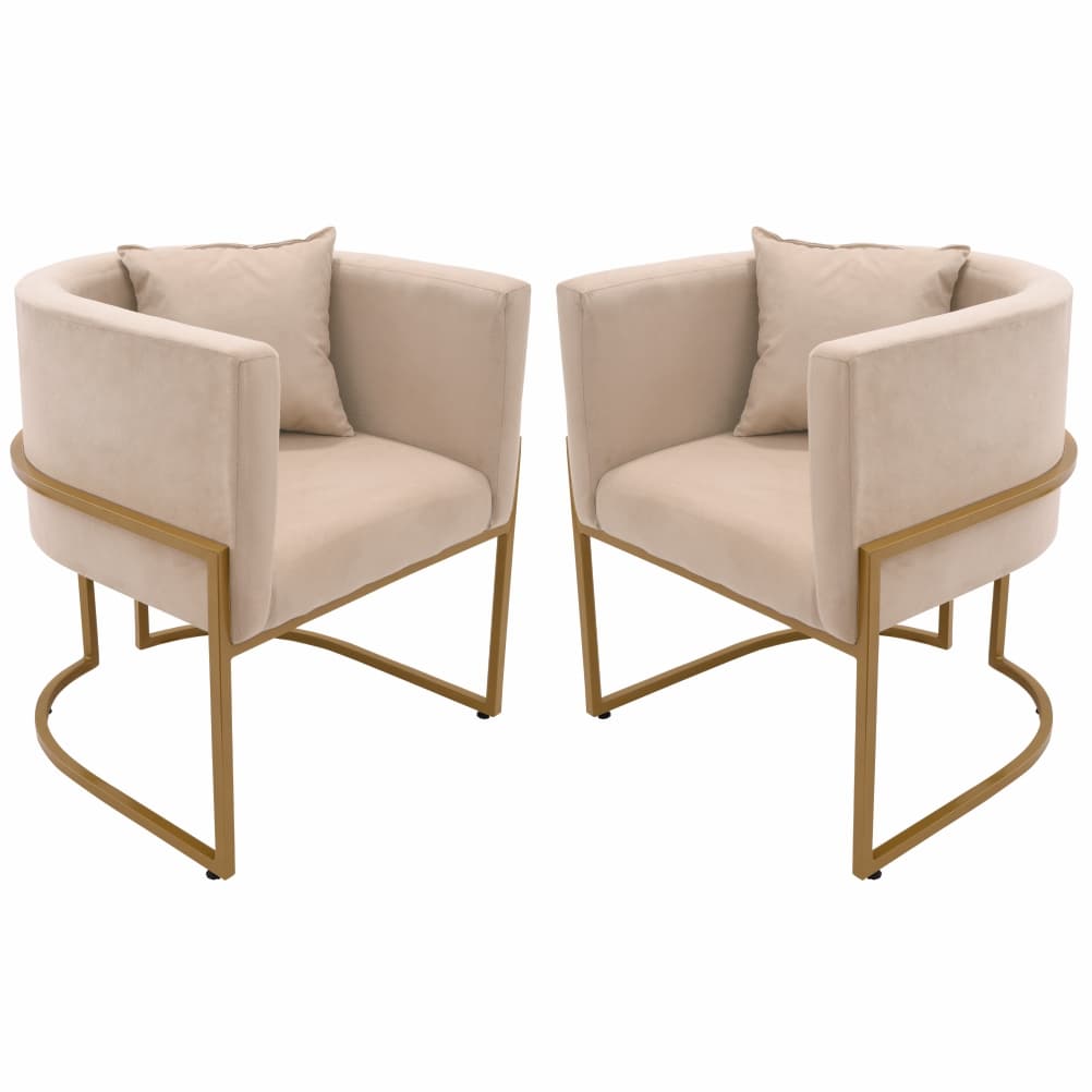 2 Poltronas Ferro Dourado com almofada, sentar, decorar, escritorio e sala