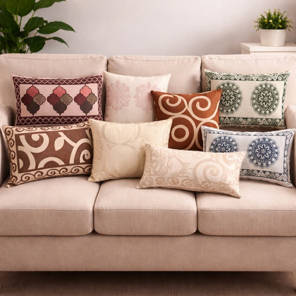 Almofada Retangular Decorativa Turin Jacquard Exclusiva composê Premium