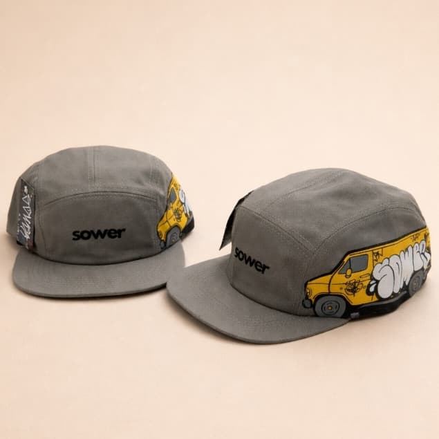 Boné Aba Reta Sower Original Streetwear  Five Panel  Skate Unissex Strapback Ajustável Estilo Urbano