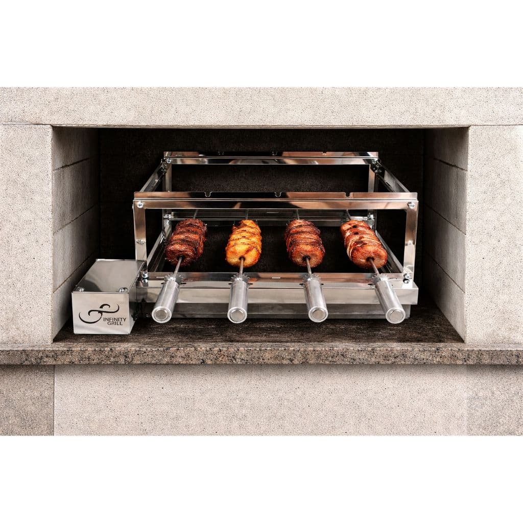 Churrasqueira Rotativa Grill 4 espeto P/ Area Gourmet