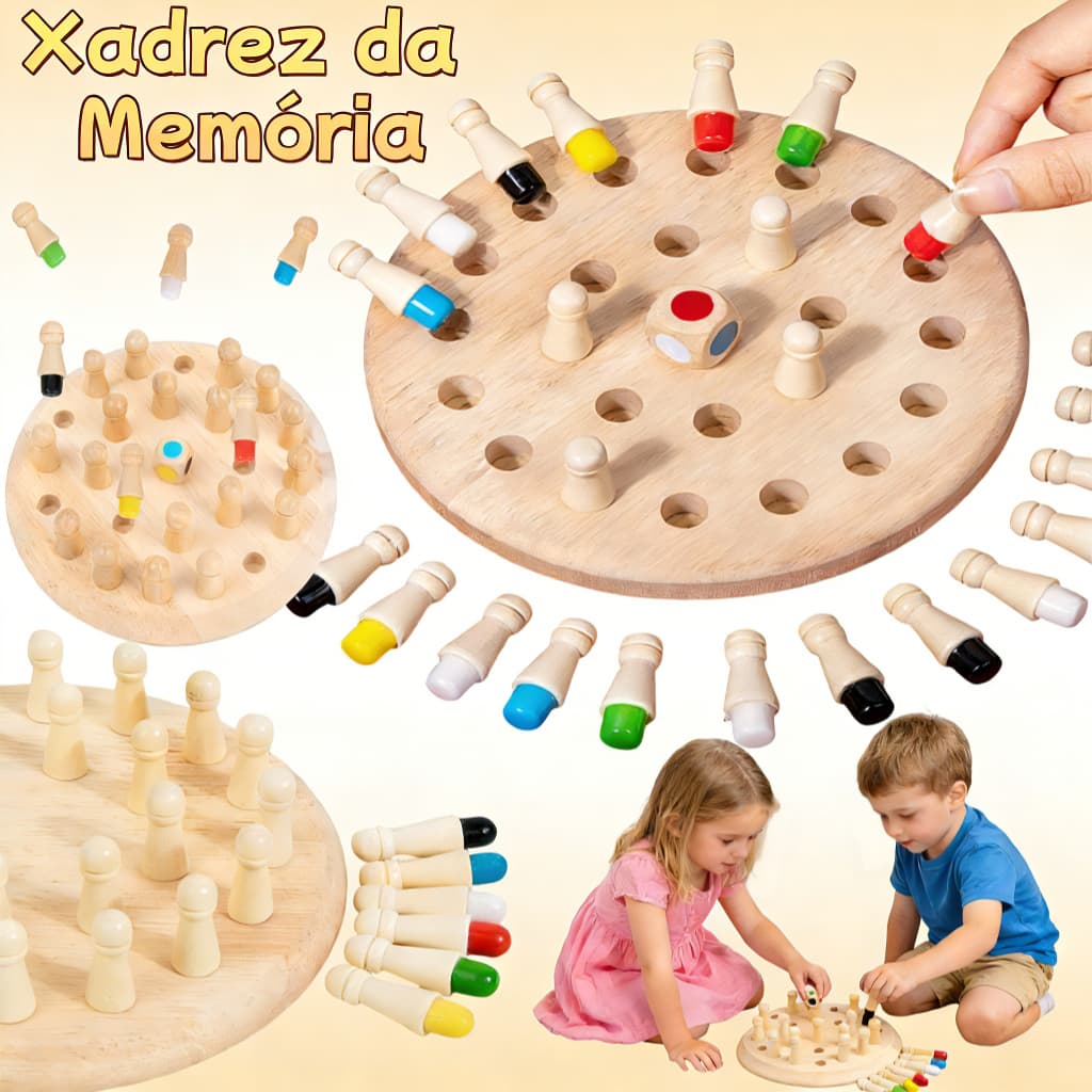 Jogo De Memórias De Aprendizagem Madeira Tabuleiro Colorido Quebra-Cabeça Brinquedo Educacional Montessori Para Infantil