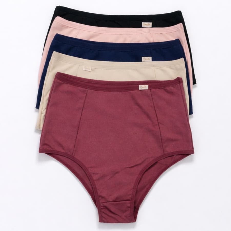 Kit 5 Calcinha Feminina Modeladora Frente Dupla Aperta Barriga Cintura Alta Seca Barriga Suplex