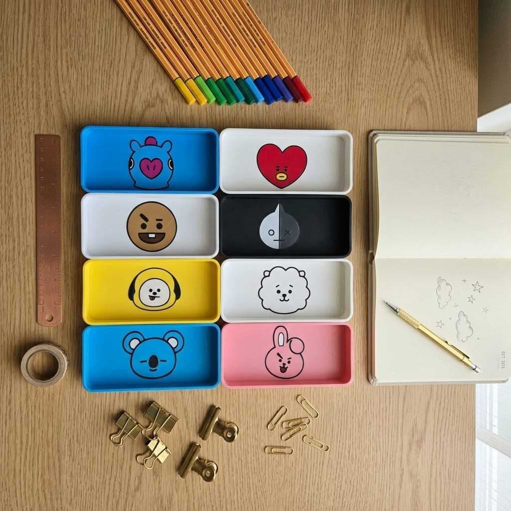 Porta Objetos BTS BT21 - Bandeja Porta Óculos e Joias Decorativo