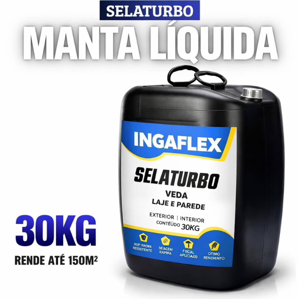 Impermeabilizante Para Lajes Telhados e Paredes Manta Líquida Selaturbo 30kg Anti Infiltração