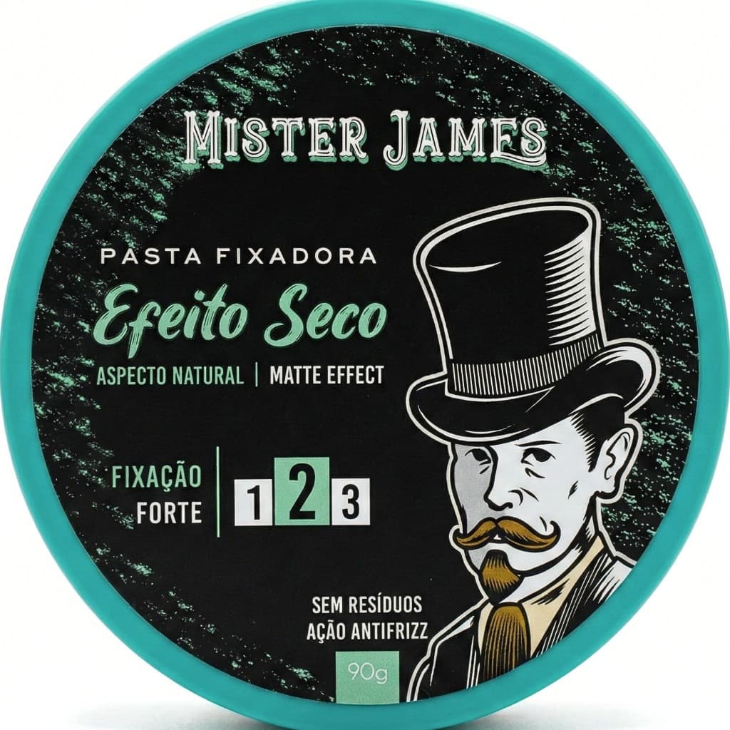 Pomada Matte / Efeito Seco Para Cabelo 90g Mister James - Produto Original