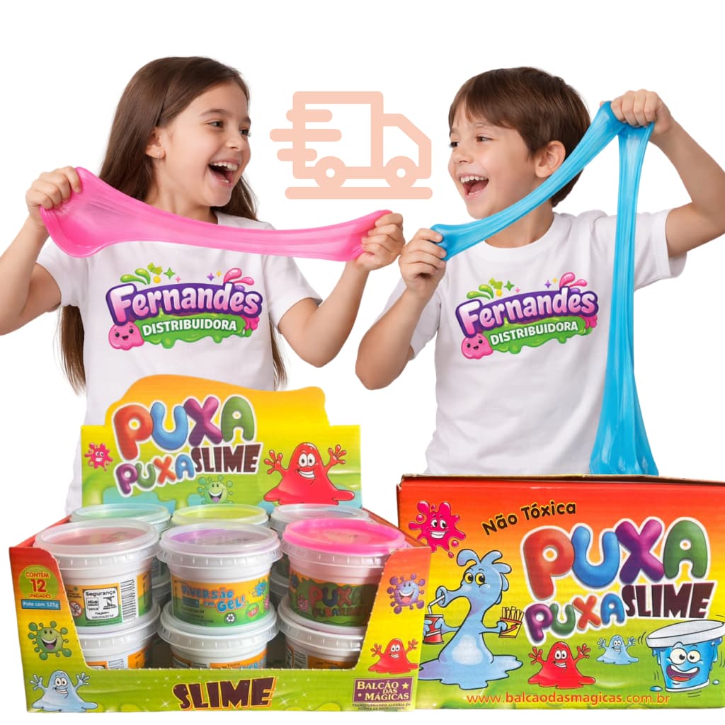 5 caixas de Slime Puxa Puxa (60 unidades) Brinquedo Infantil festa lembracinha atacado envio seguro