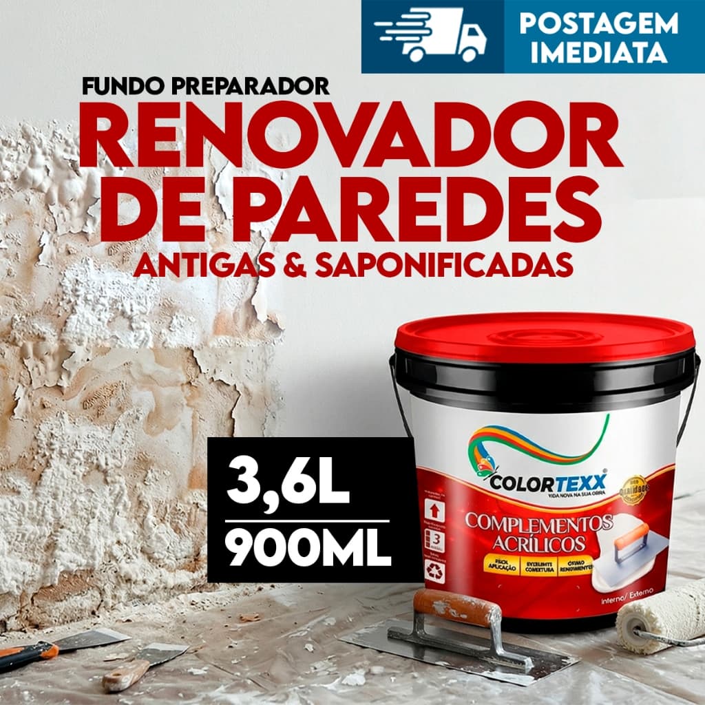 Fundo Preparador Paredes Base Água 16 3,6L Incolor Externas Internas Selador Proteção Alta aderência