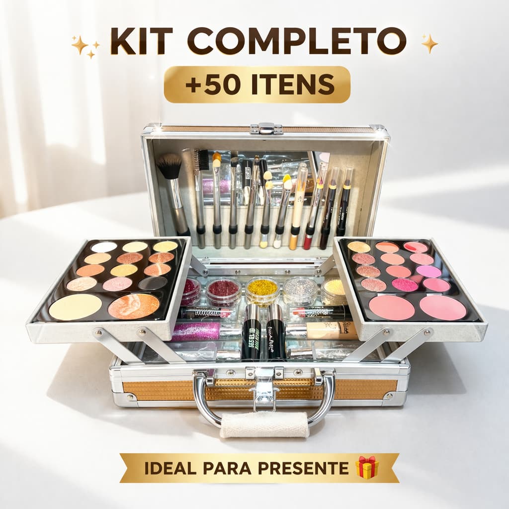 Kit Maleta de Maquiagem Profissional Kiss New York – Linha Amor Anjo