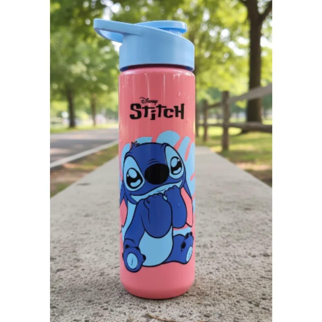 Garrafa Squeeze Disney Stitch 700ml com Tampa à Prova de Vazamento