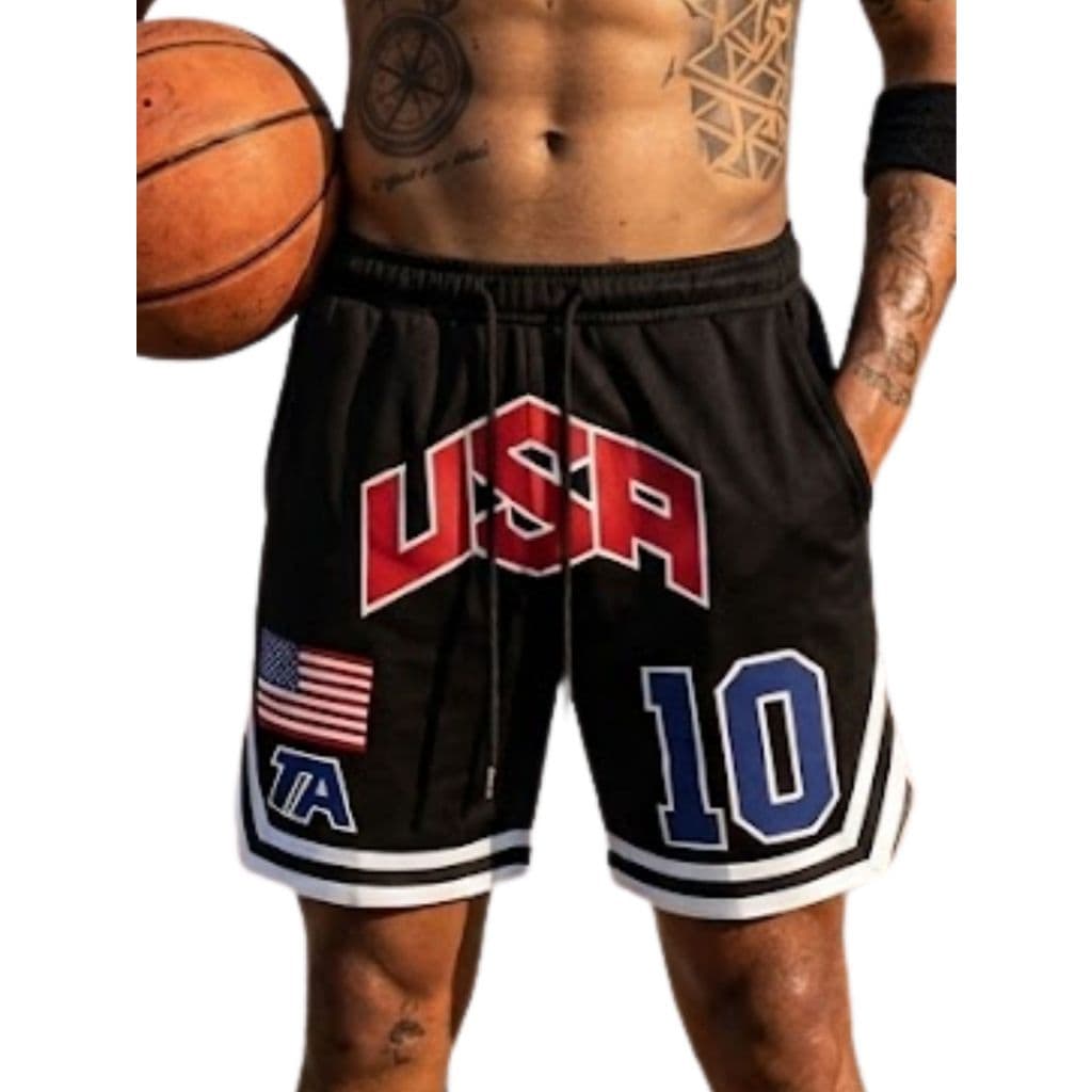 Bermuda Masculina Basquete USA BRAYANT Tecido Leve Respirável Streetwear Dry-fit COD 607