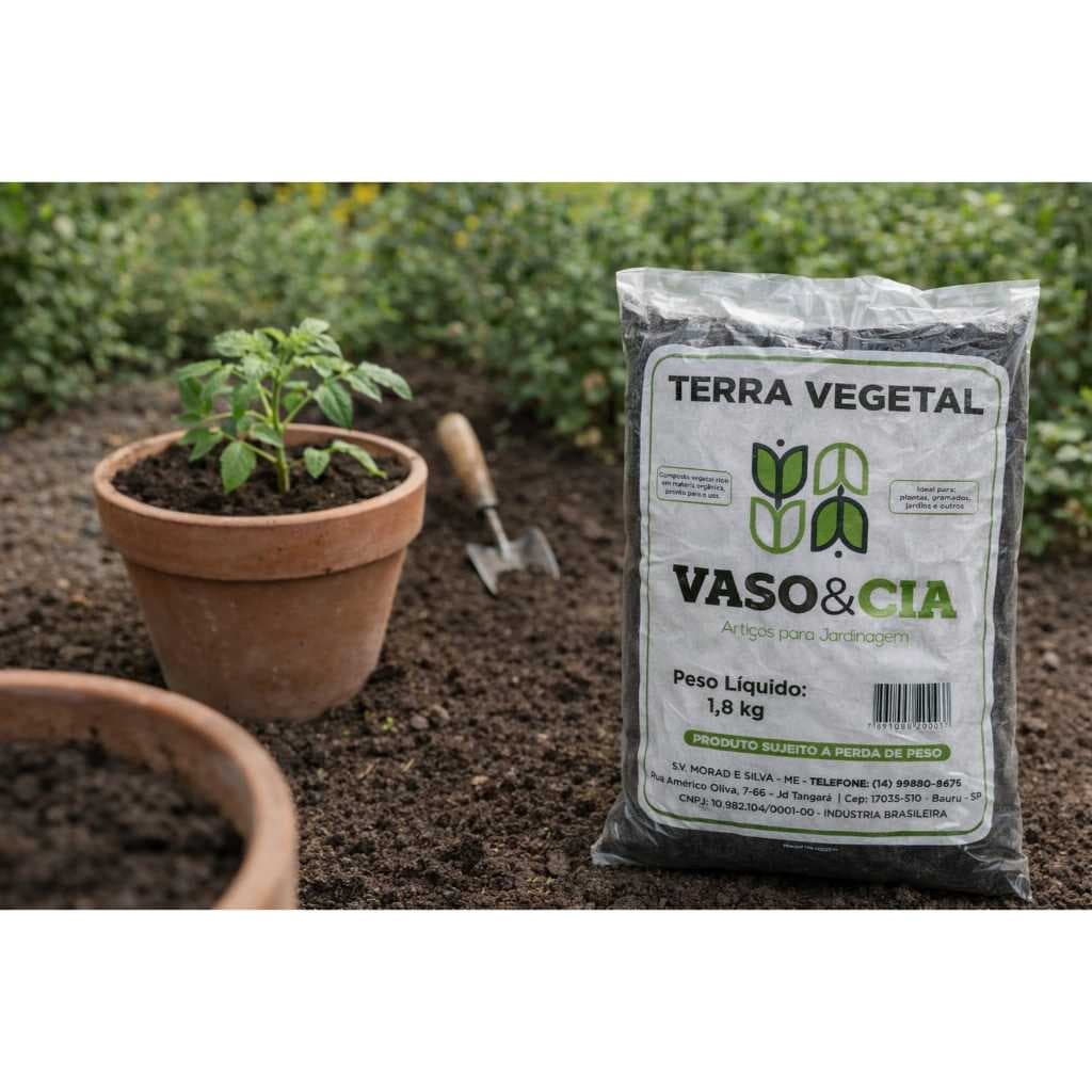 Terra Vegetal Pacote Terra 1.8kg Adubada Orgânica Uso Ideal Plantas Hortas Jardins Barata