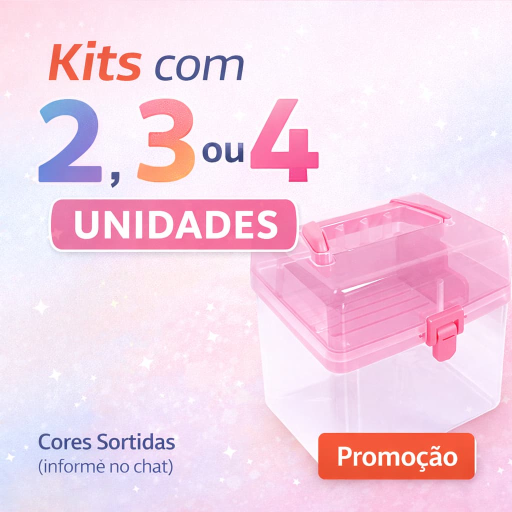 KIT 2, 3 ou 4 Maleta Organizadora Multiuso com Trava - Prática e Versátil