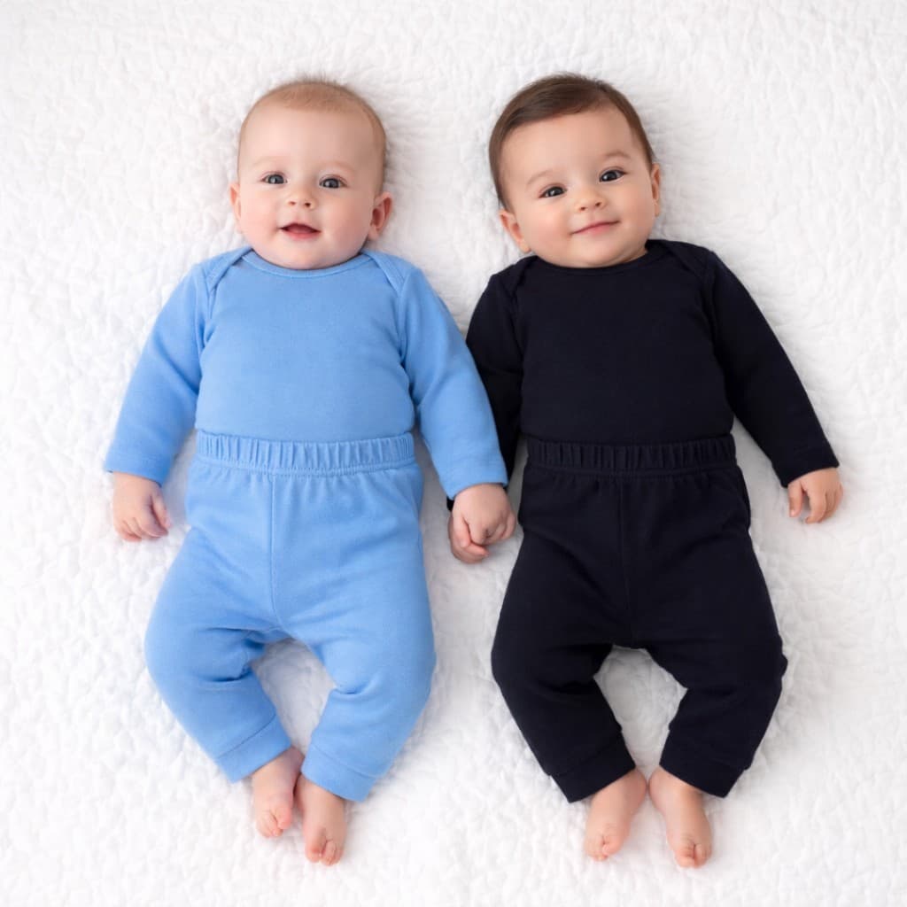 Kit Conjunto Térmico Bebê Body e Calça Inverno Algodão Macio | Tamanhos M a 2 Anos