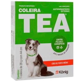 Coleira TEA para cães porte MÉDIO antipulgas e carrapatos. Até 5 meses de proteção