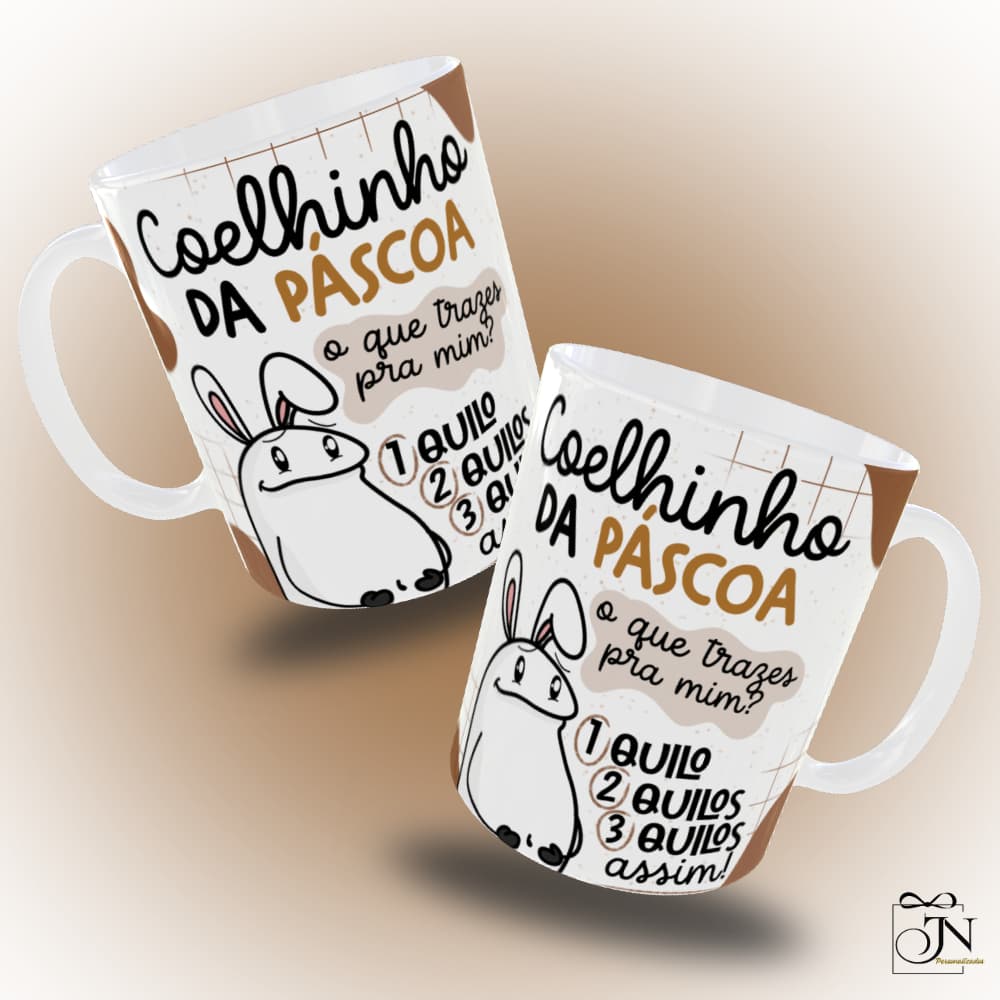 Caneca Personalizada Páscoa Presente Criativo Tema Flork/Envio Rápido