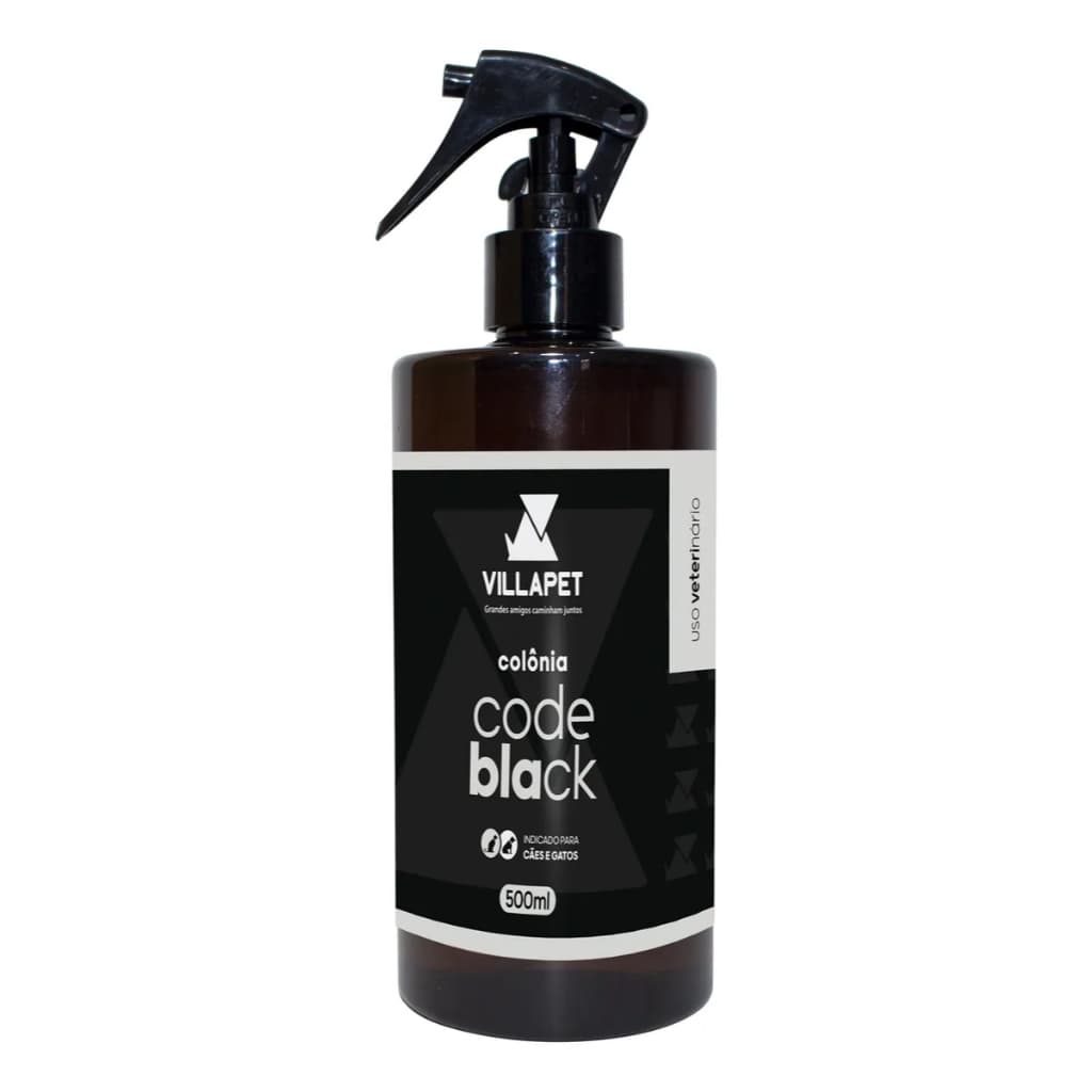 Colônia Pet Villapet Code Black 500ml Cães E Gatos Perfume