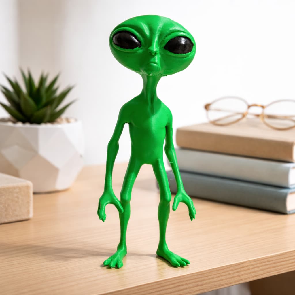 ET Alienígena Alien Magrelo 3D Material premium 17cm Decoração Boneco Extraterestre verde