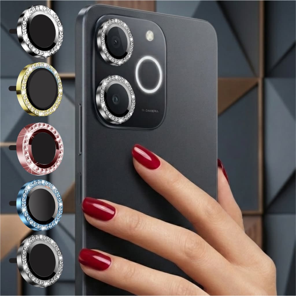 Película Protetor de Câmera Luxo Strass Brilho Para Realme Note 70